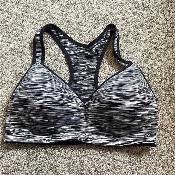 Women's Black and Gray Sports Bra - Picture 1 of 1
